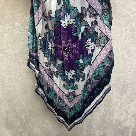 Xoxo Y2K hankerchief tank top paisley silky women’s small vintage club wear - Picture 5 of 9